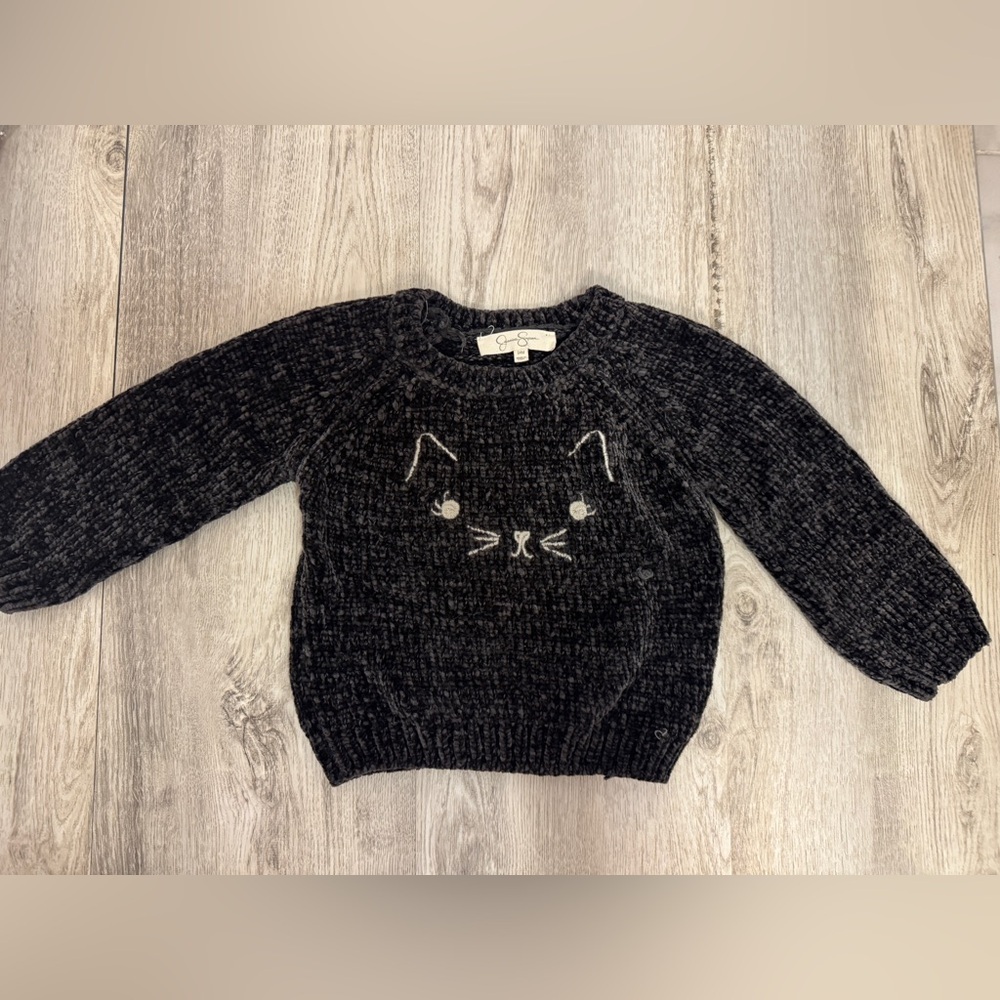 Jessica Simpson Charcoal Cat Sweater